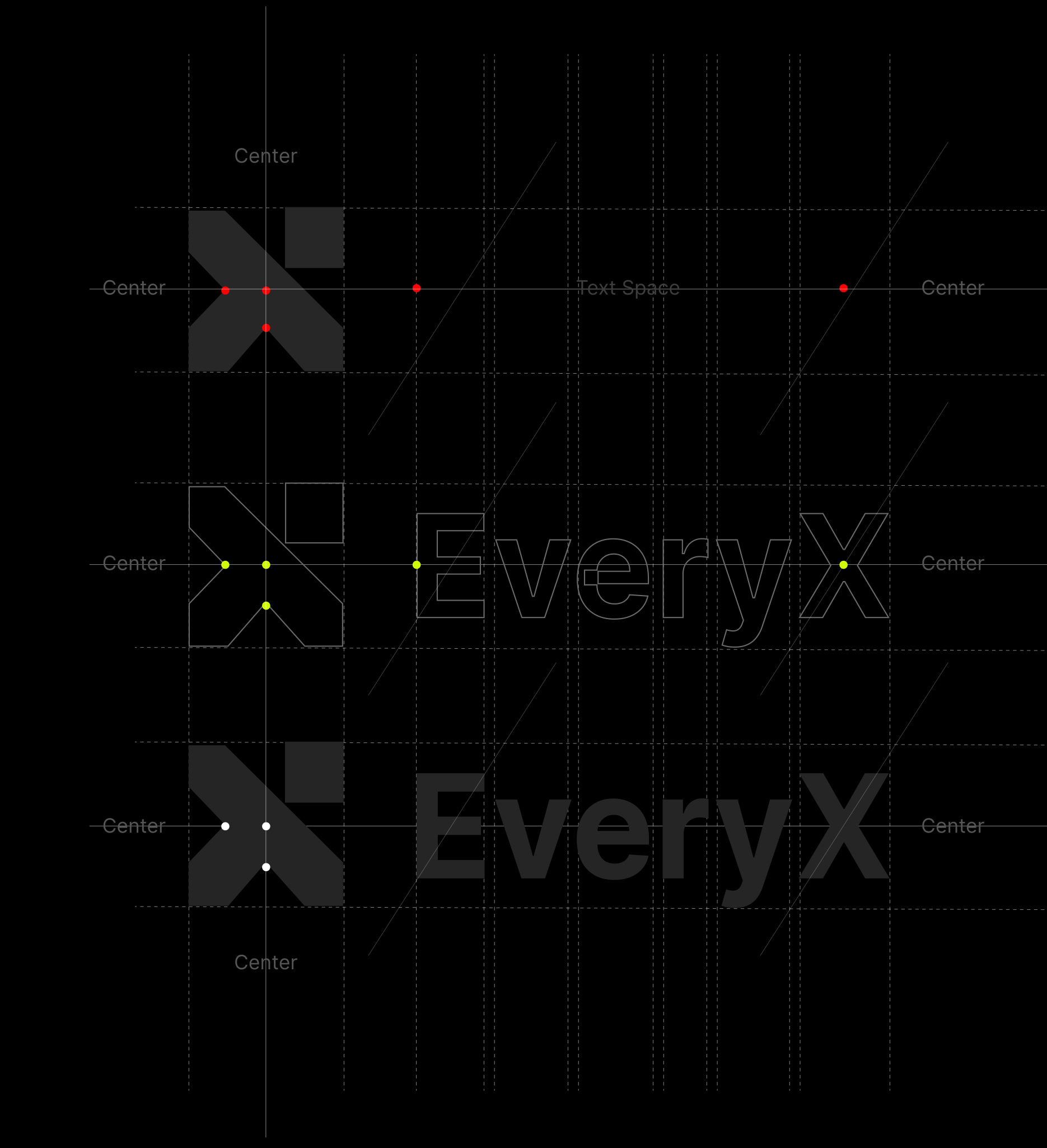 EveryX logo construction reference from the rulebook